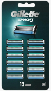 Gillette Mach3 náboje do žiletiek Gillette 12 ks.